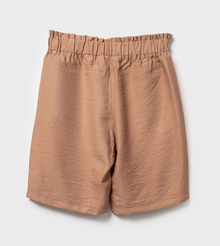 Buy LC Waikiki Plain Short Thin Normal Rise Shorts Beige In Beige ...