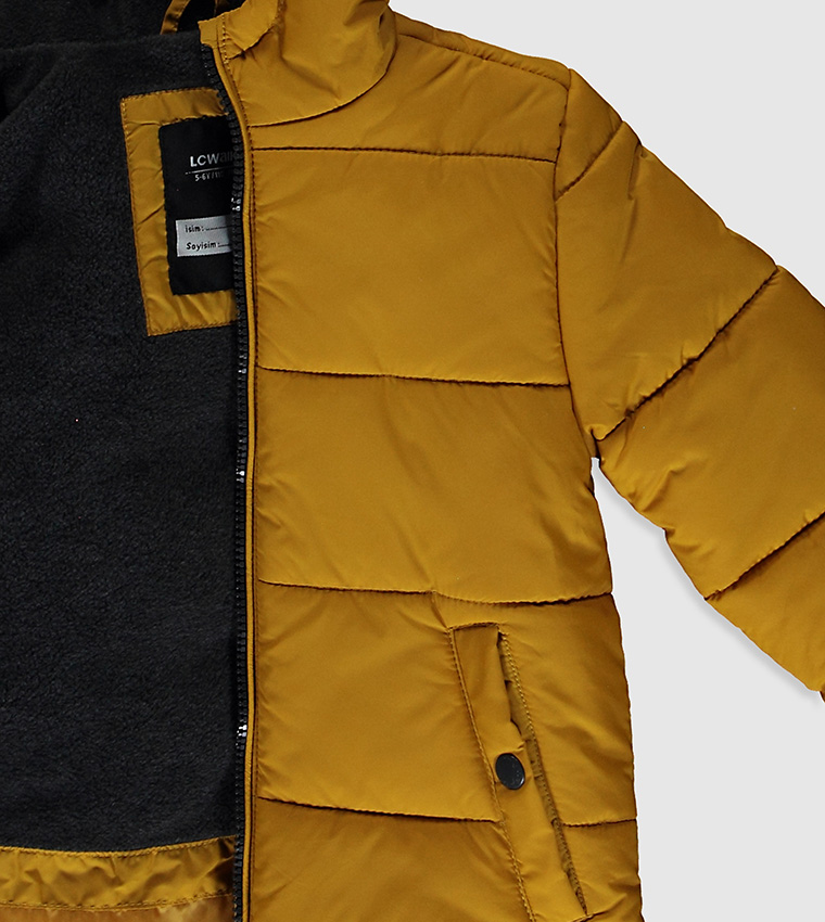 Buy LC Waikiki Boy S Heavy Coat With Hood Dark Yellow In Yellow 6thStreet Oman