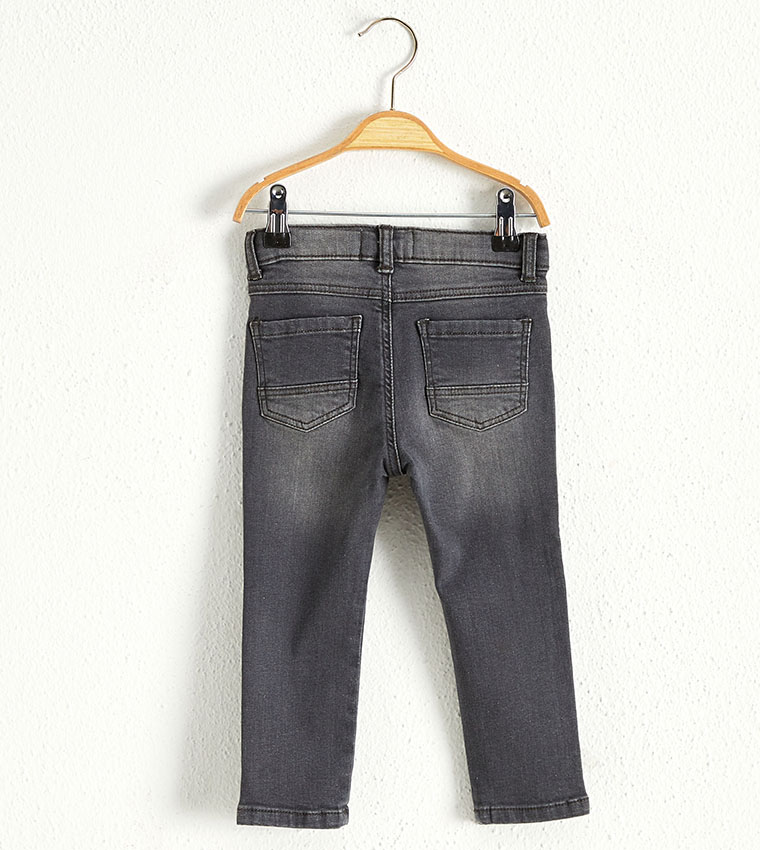 Baby Boy Plain Skinny Medium Thickness Five Pocket Jean  Black