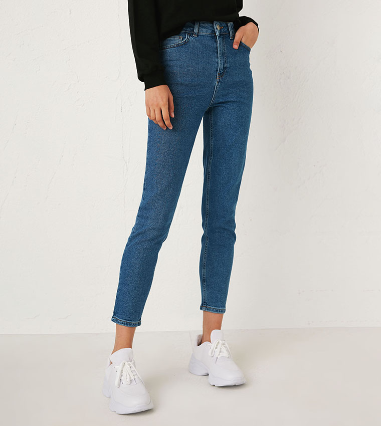 Buy LC Waikiki High Waist Mom Jeans Blue In Blue 6thStreet UAE
