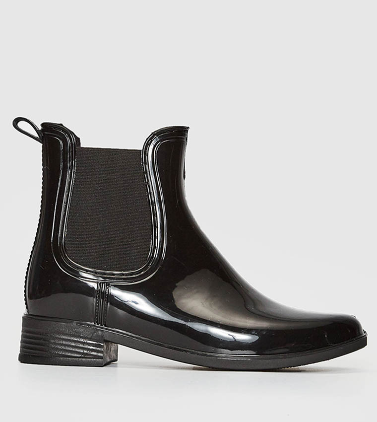 Trice Metallic Accent Ankle Boots - Black