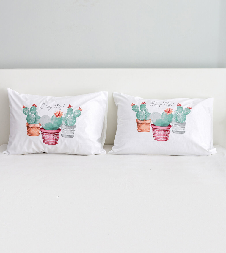 Pillow Case 2 Pcs-Mix Printed