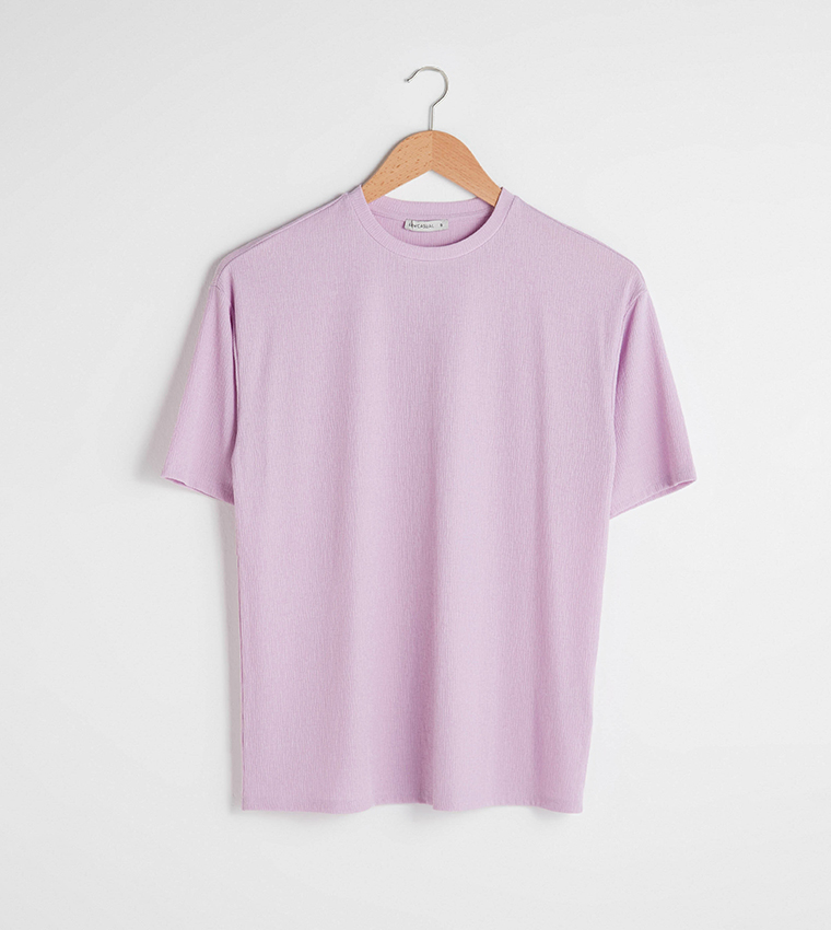 Crew Neck Straight Short Sleeve Tunic