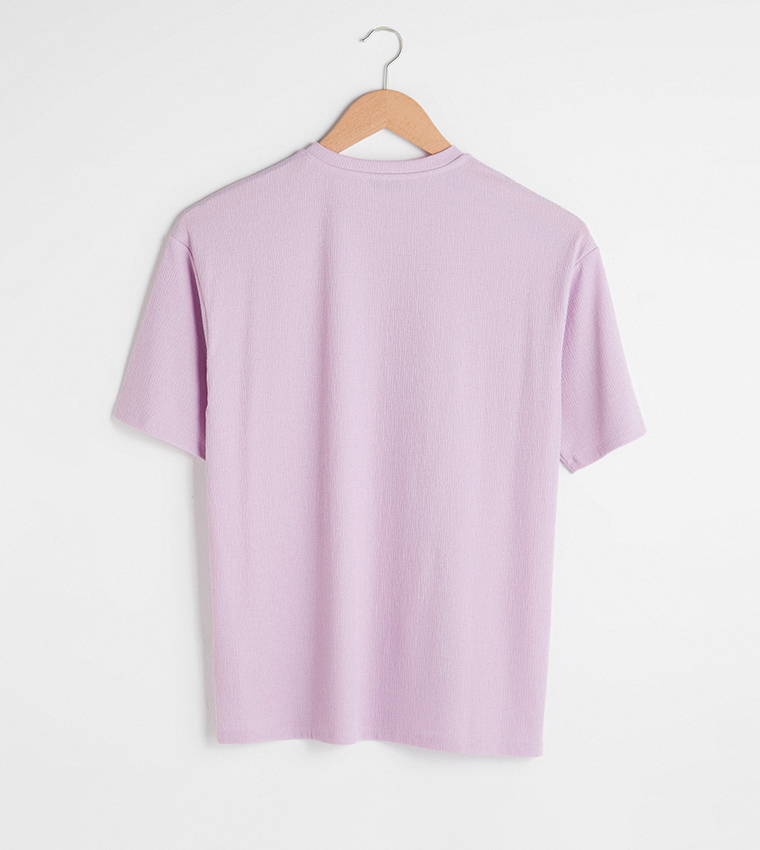 Crew Neck Straight Short Sleeve Tunic