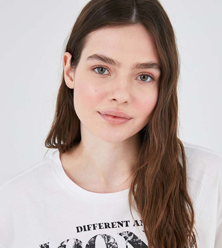 Crew Neck Printed Short Sleeve T-Shirt