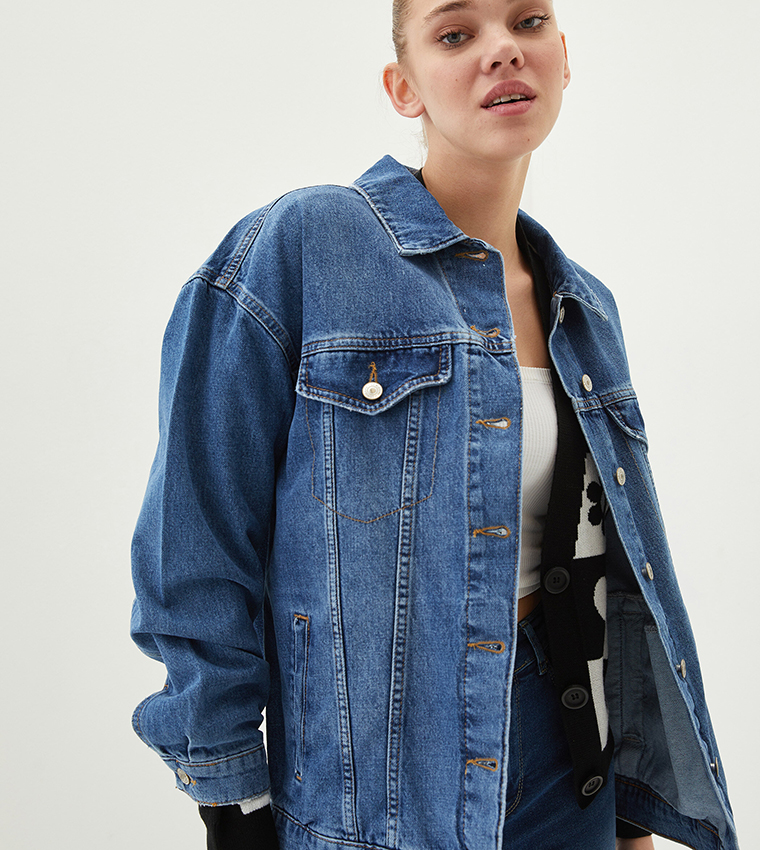 Plain jean clearance jacket