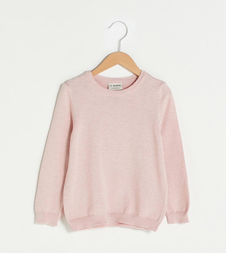 Buy LC Waikiki Crew Neck Basic Long Sleeve Girls Slim Knitwear