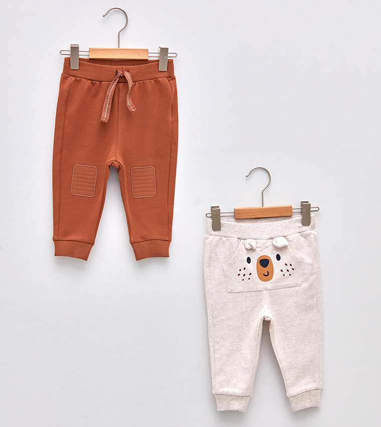 Buy LC Waikiki Elastic Waist Cotton Baby Boy Jogger Pants 2 Pieces In