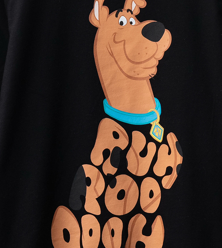 Buy LC Waikiki Crew Neck Scooby Doo Printed Boy's T Shirt In Black