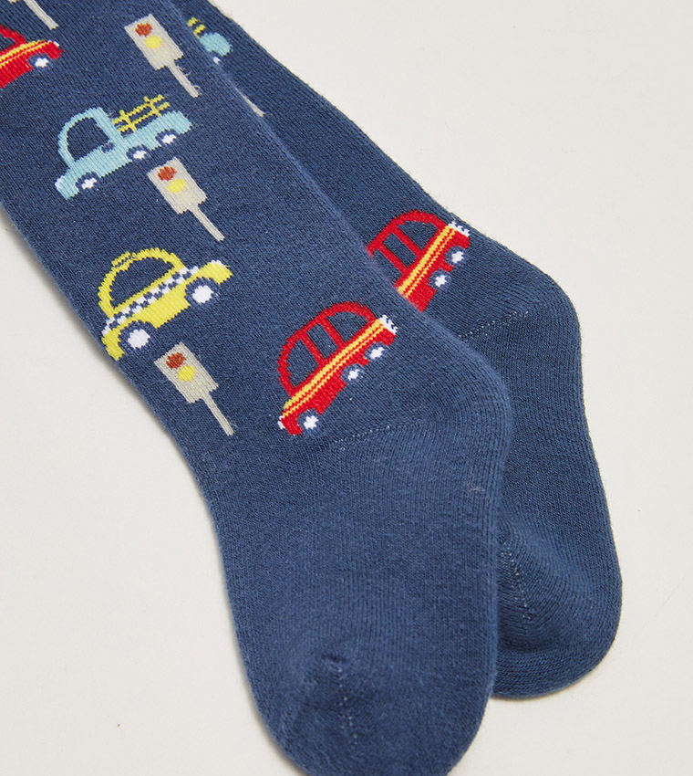 Buy LC Waikiki Printed Baby Boy Tights In Navy 6thStreet Kuwait