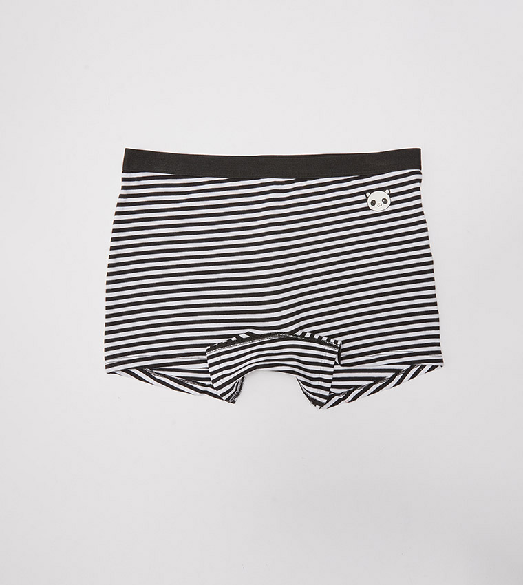 Buy LC Waikiki Striped Boxer Panties In Black 6thStreet UAE