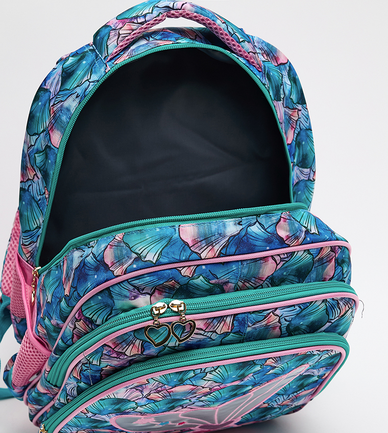 Mermaid Printed 16" Backpack Set