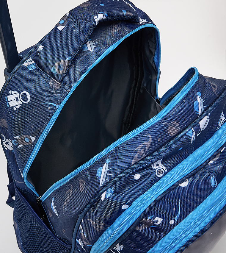 Printed 16" Trolley Backpack Set