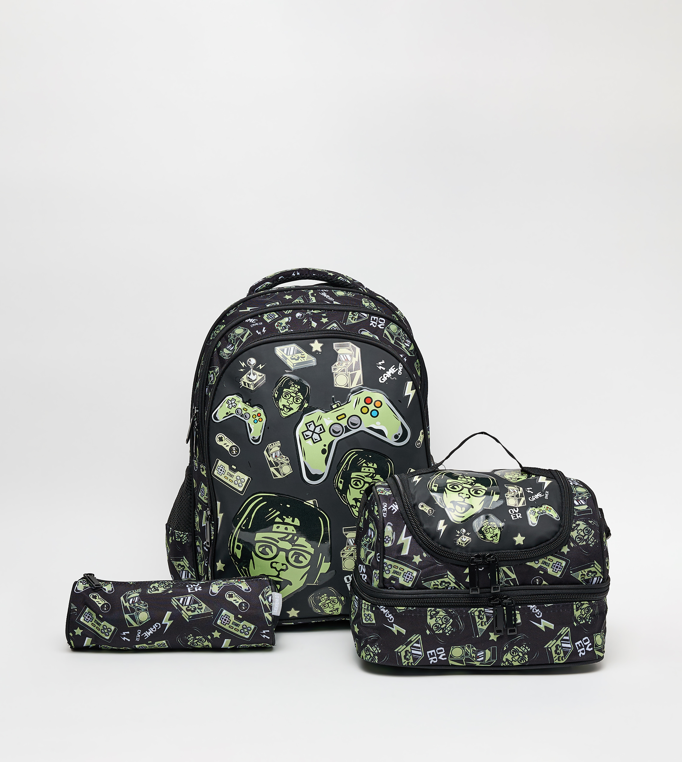 Printed Front Pocket 16" Backpack Set