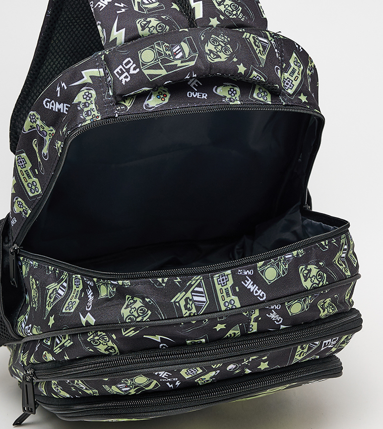 Printed Front Pocket 16" Backpack Set