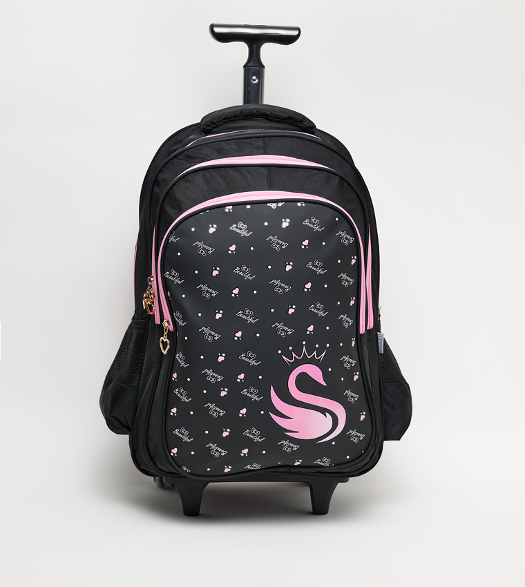 Printed 18" Trolley Backpack Set
