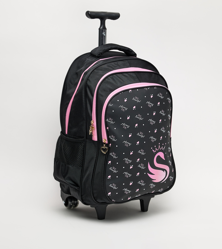 Printed 18" Trolley Backpack Set