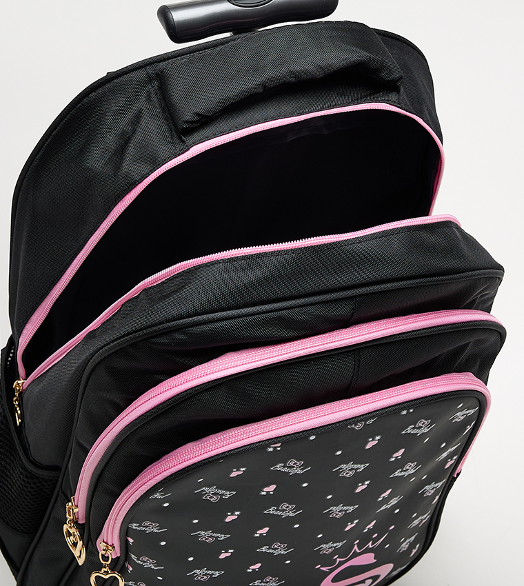 Printed 18" Trolley Backpack Set