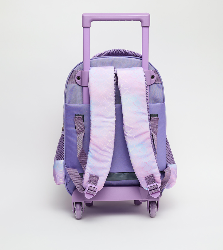 Printed 16" Trolley Backpack Set