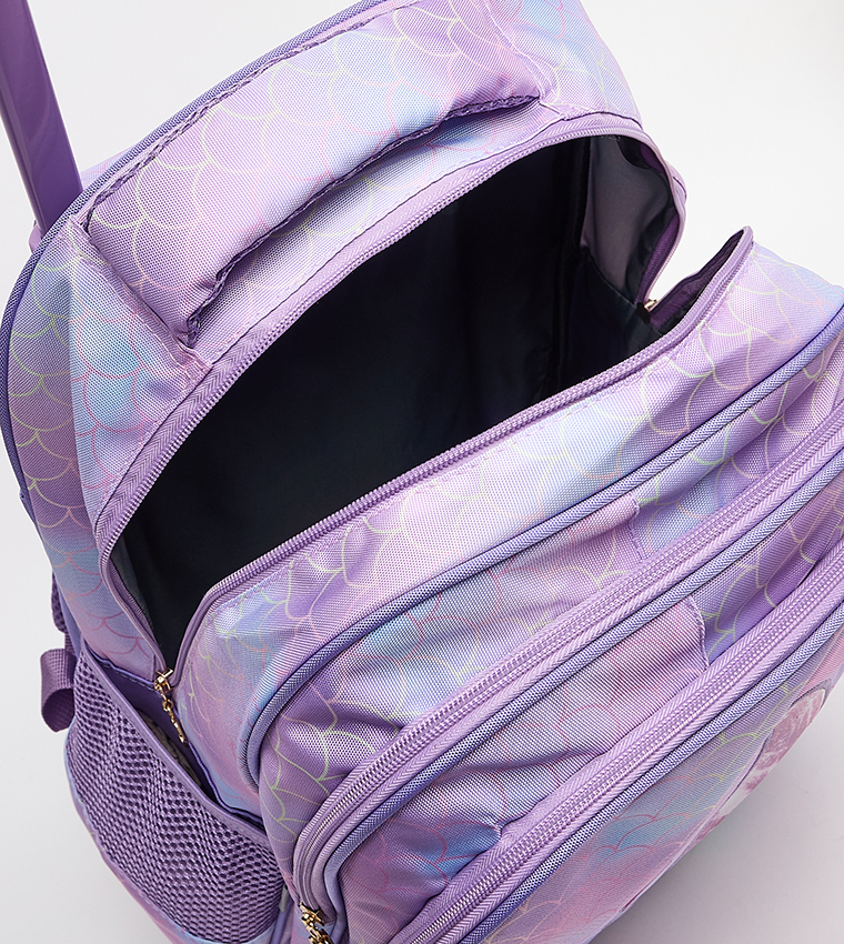 Printed 16" Trolley Backpack Set