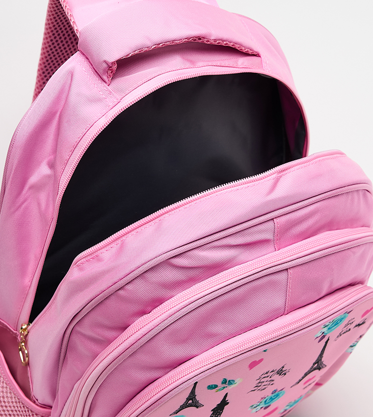 Printed Front Pocket 18" Backpack