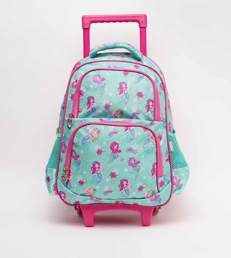 Printed 16" Trolley Backpack Set