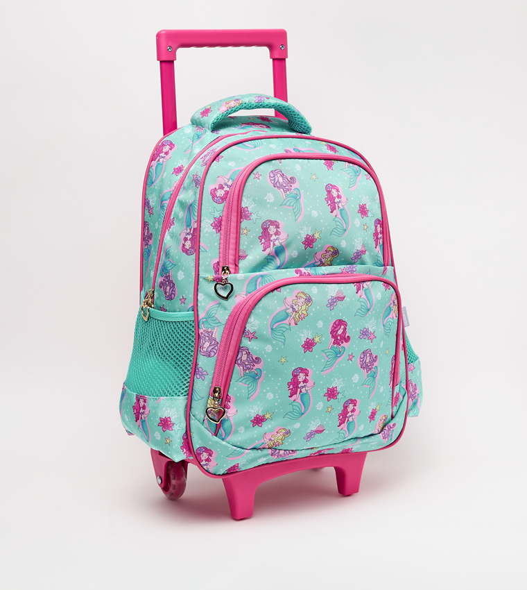 Printed 16" Trolley Backpack Set