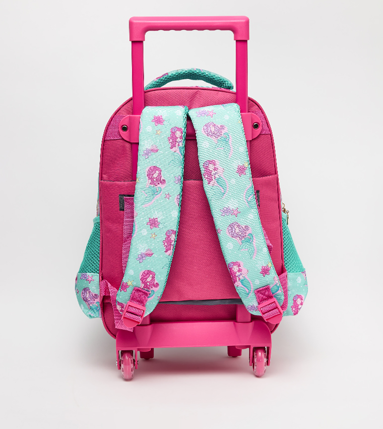 Printed 16" Trolley Backpack Set