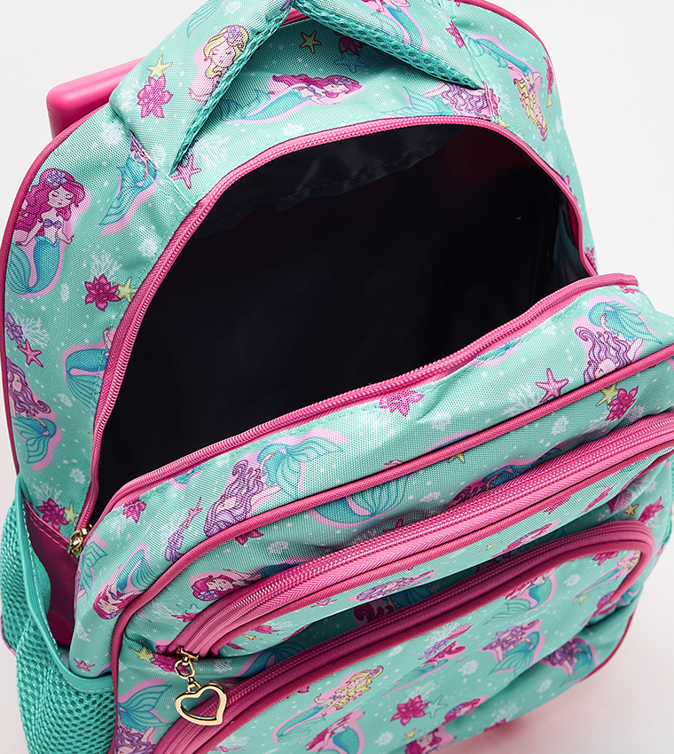 Printed 16" Trolley Backpack Set