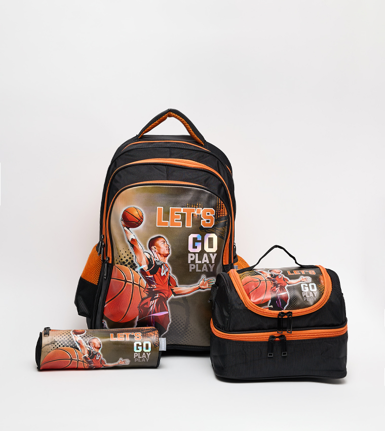 Printed Front Pocket 18" Backpack Set