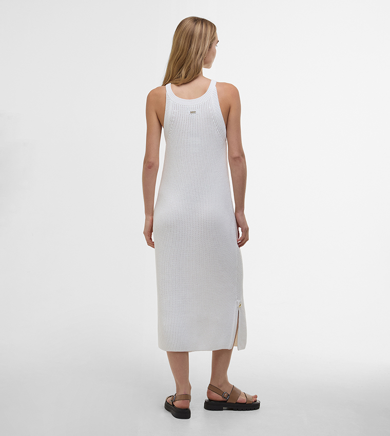 DAKOTA Solid Sleeveless Knitted Midi Dress