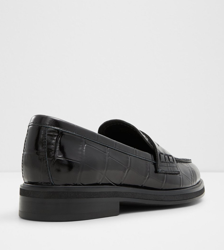 LEDEDANTEN Croc Textured Loafers