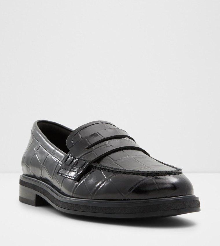 LEDEDANTEN Croc Textured Loafers