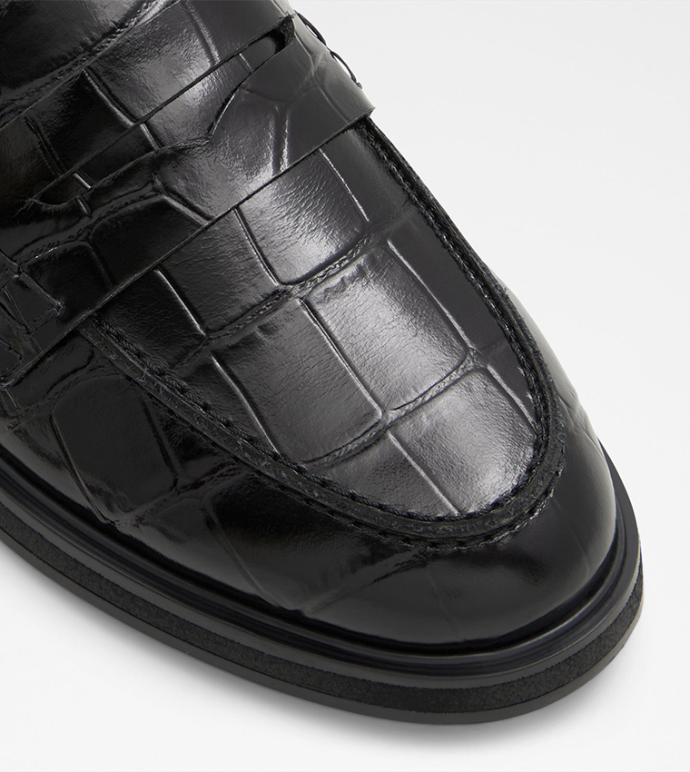 LEDEDANTEN Croc Textured Loafers