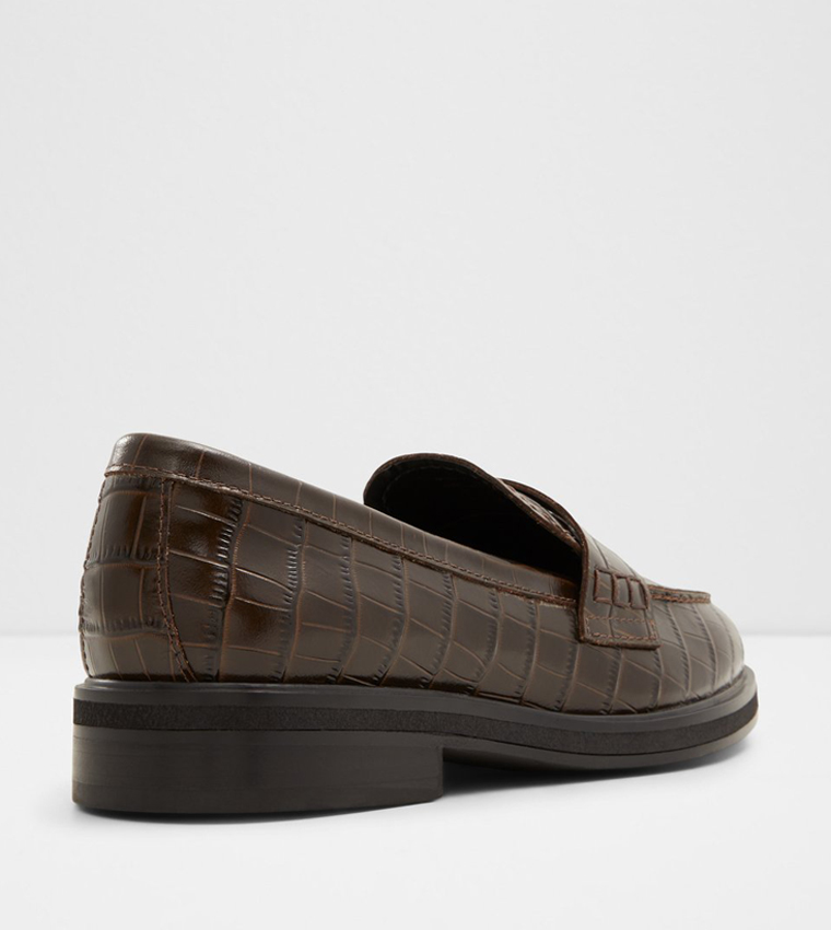 LEDEDANTEN Croc Textured Loafers