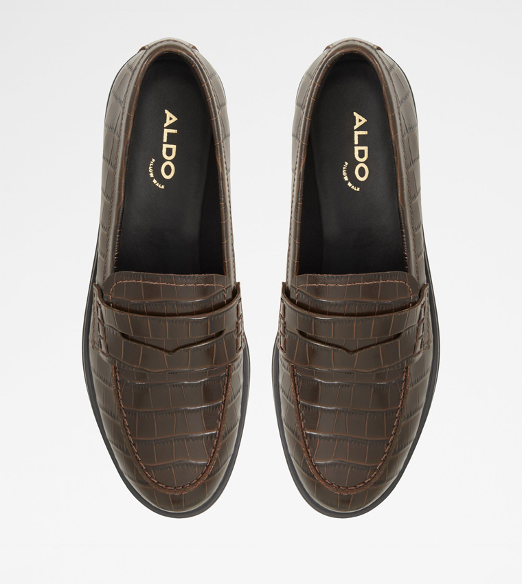 LEDEDANTEN Croc Textured Loafers