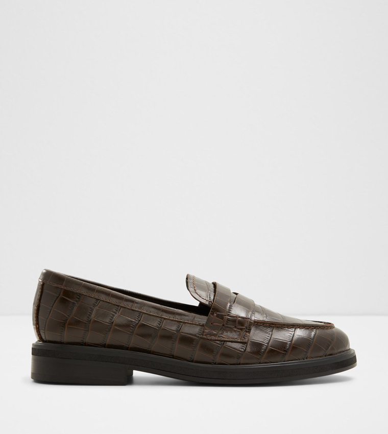 LEDEDANTEN Croc Textured Loafers