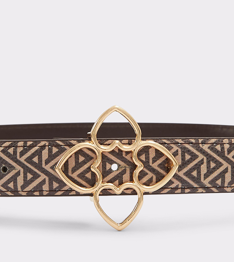 Buy Aldo Accessories LEELABEN Patterned Belt In Brown 6thStreet Saudi Arabia