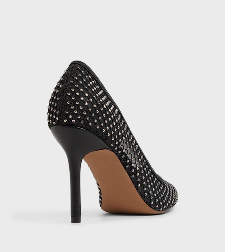 LEEONA Embellished Mesh Pumps