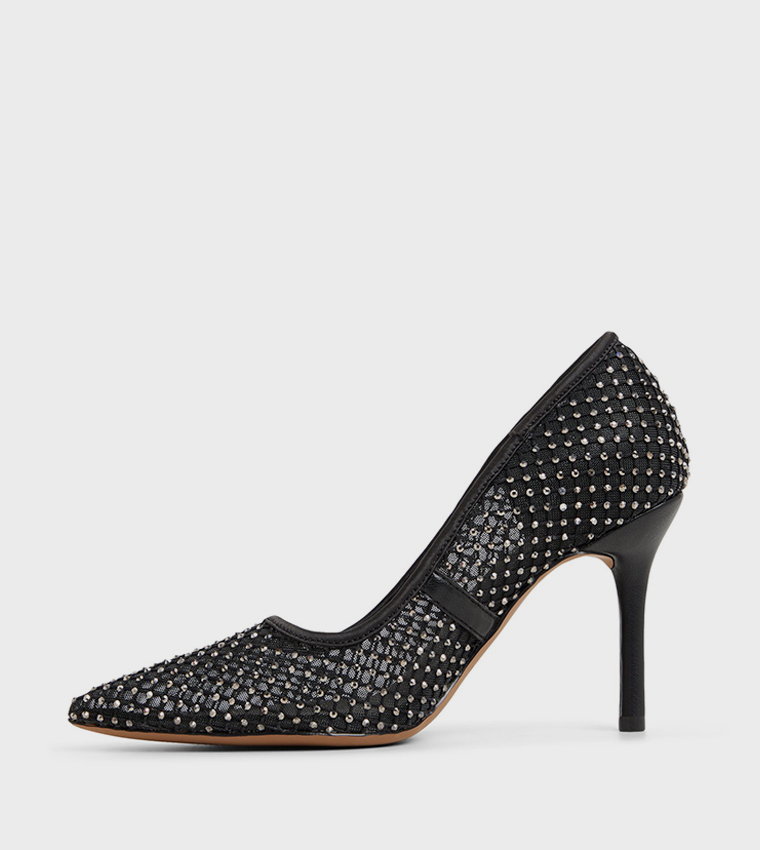 LEEONA Embellished Mesh Pumps