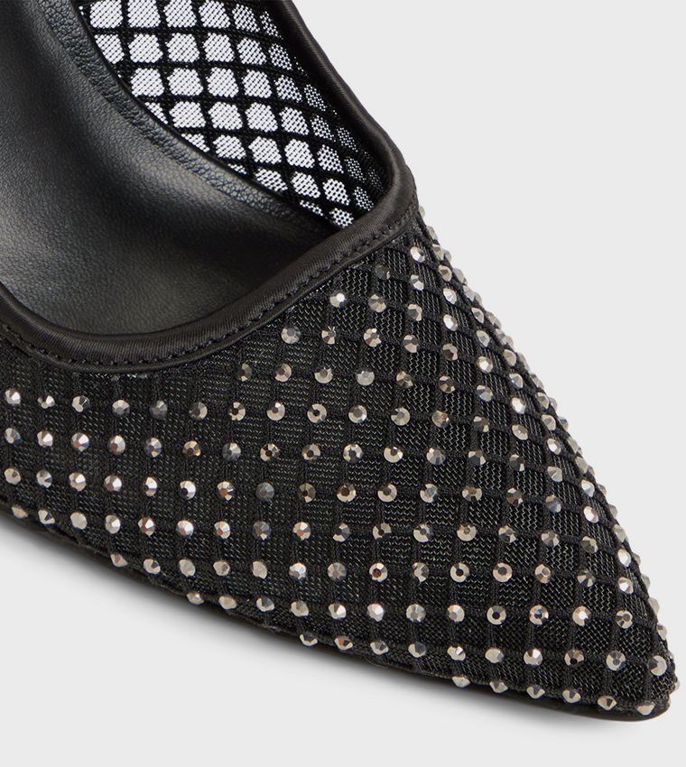 LEEONA Embellished Mesh Pumps
