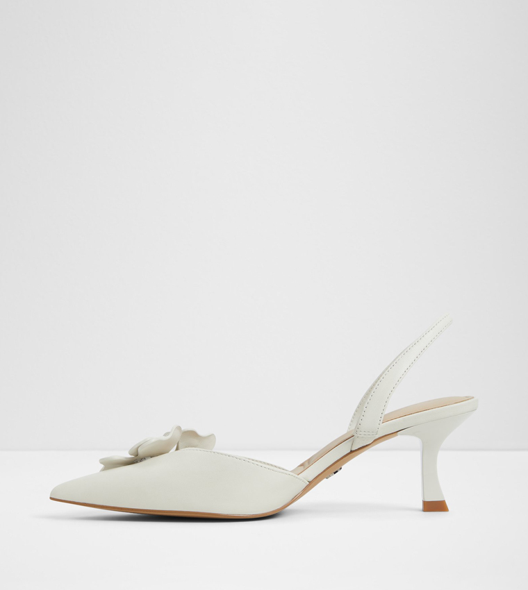 LEILANIA Floral Applique Mule Pumps