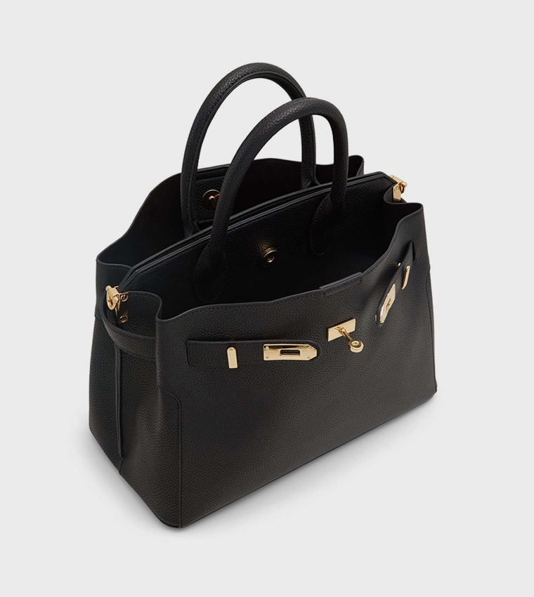 LEMERCIER Textured Snap Closure Tote Bag