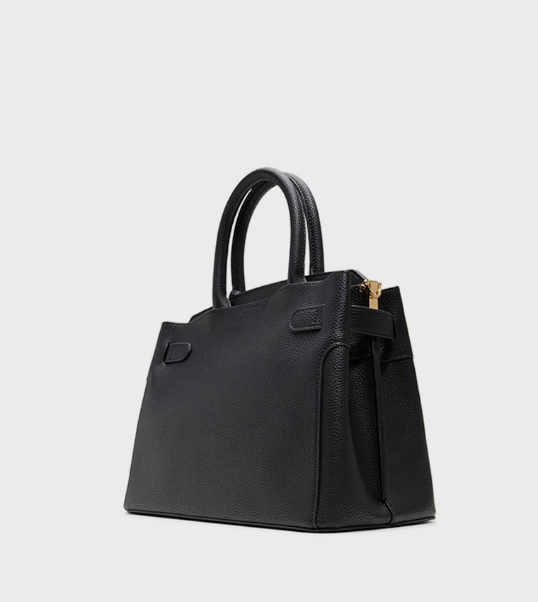 LEMERCIER Textured Twist Lock Satchel Bag