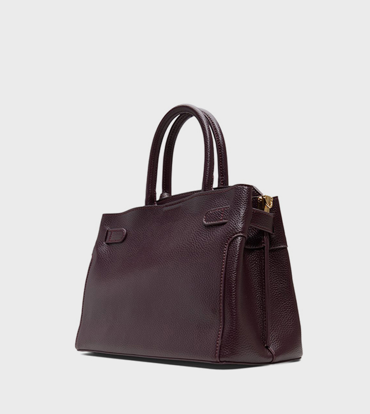 LEMERCIER Textured Twist Lock Satchel Bag