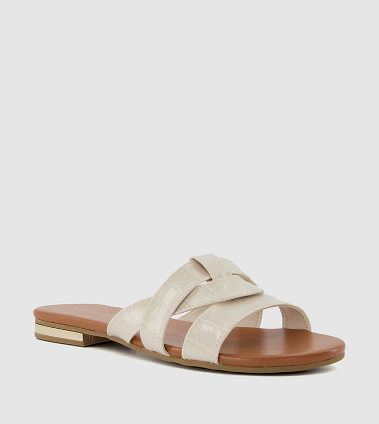 Buy Head Over Heels LENIX Open Toe Flat Sandals In Beige