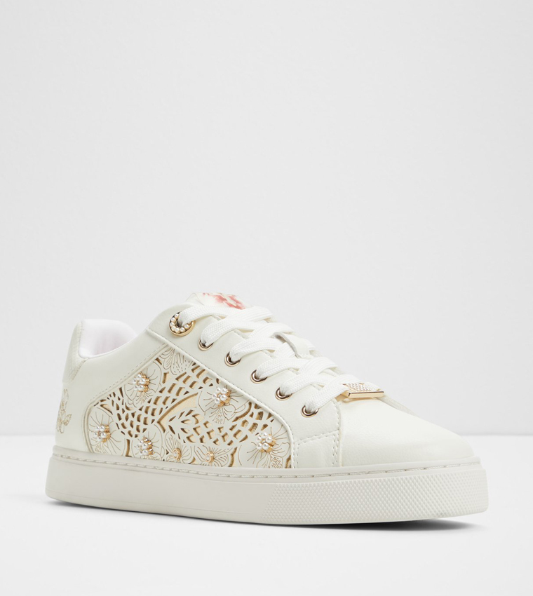 LEONIA Embellished Lace-Up Sneakers