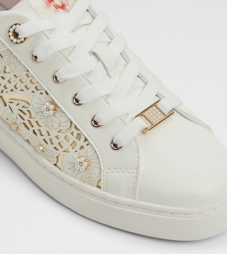 LEONIA Embellished Lace-Up Sneakers