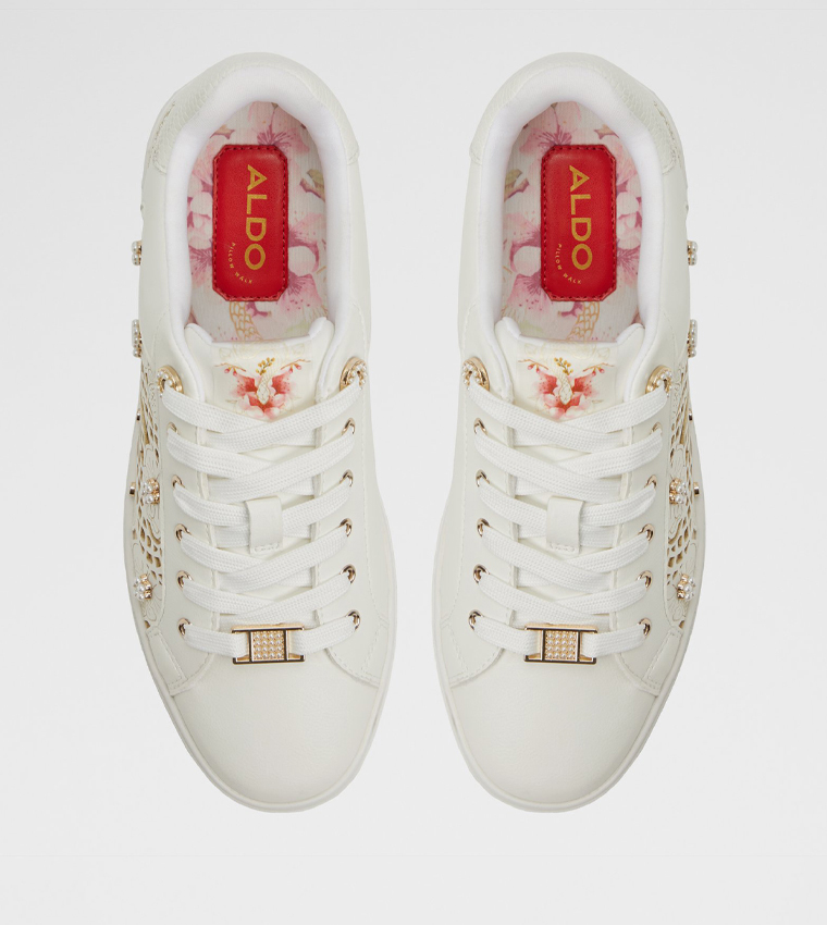 LEONIA Embellished Lace-Up Sneakers