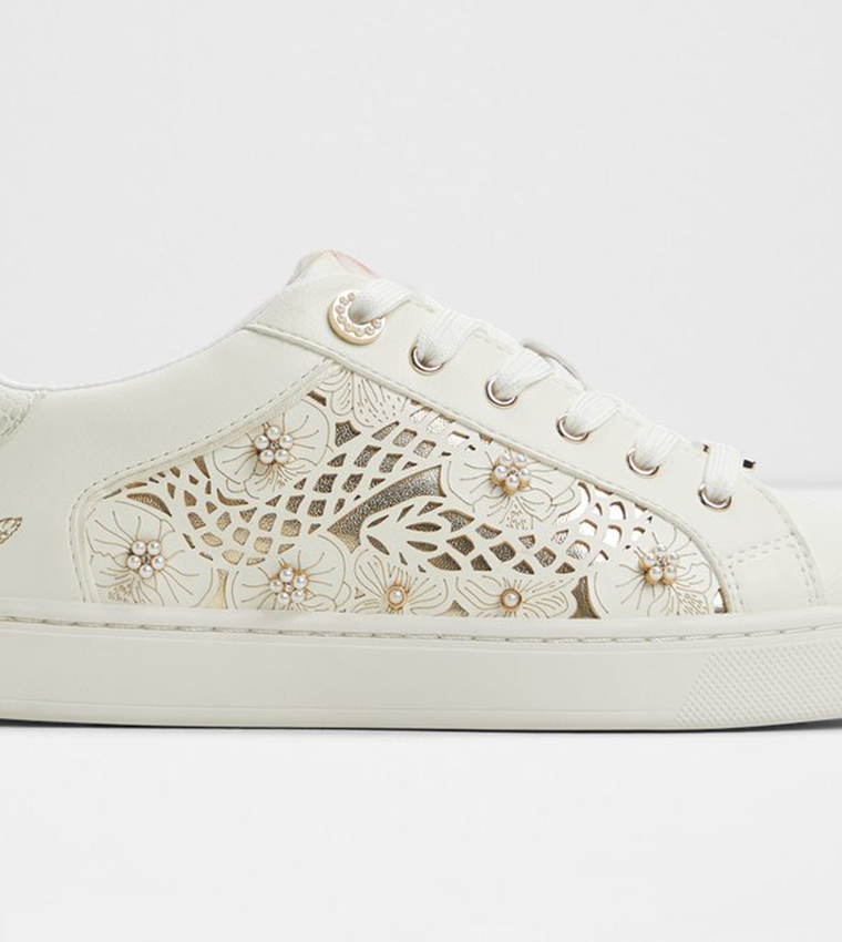 LEONIA Embellished Lace-Up Sneakers